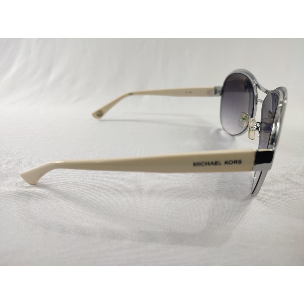 Michael Kors Natalia M2473S Aviator Sunglasses White Silver 64-13-130 Near Mint‎ - Picture 4 of 14